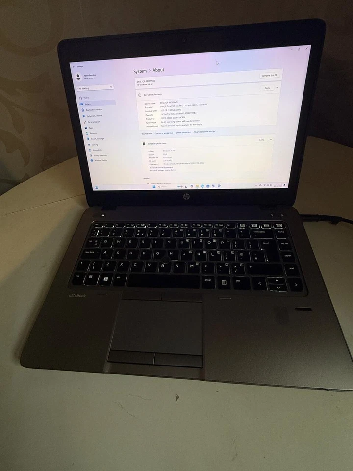 HP Elitebook Fast Laptop @2.30GHz 8GB RAM 128GB SSD 14.1" Win 11 Pro - Image 4 of 4