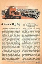 TRUCK DRIVING STORY 1947 FEATURE: I RODE A BIG RIG * 18-WHEELER TRUCKER TRUCKING