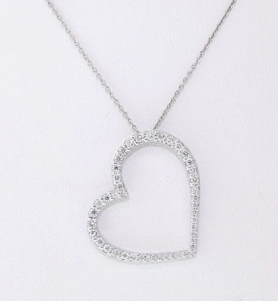 Louis Vuitton 18K White Gold & Diamond Heart Locket Pendant