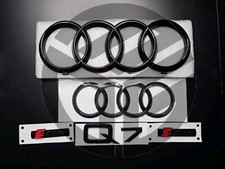 Audi Q7 2016+ Gloss Black Badges GRILLE/BOOT/FENDER FULL SET Inc 2 X S-Line