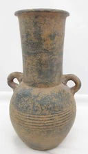 Vintage Ceramic Jug Pitcher Vase with Two Handles 12.5" Tall      TF