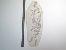 vtg 1960s 1970s Tattoo acetate stencil Bamboo Snake Vietnam LG