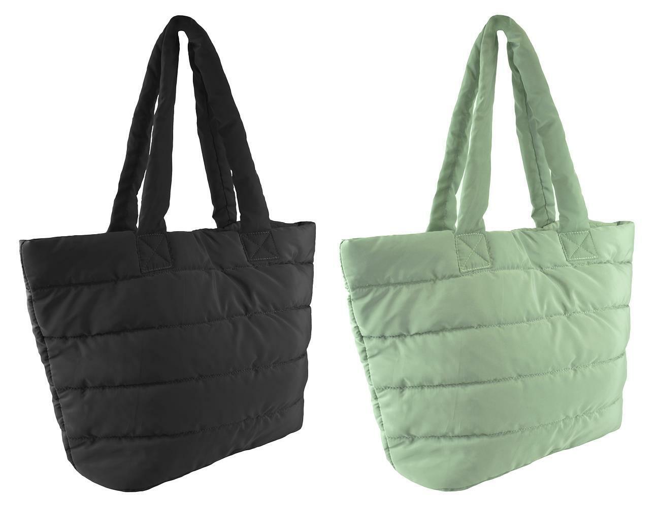 quilted puffer tote bag