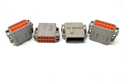 Lot Of 4 New TE Connectivity Deutsch DTM06-12SC ~ 12P DTM PLUG ASM KEY C