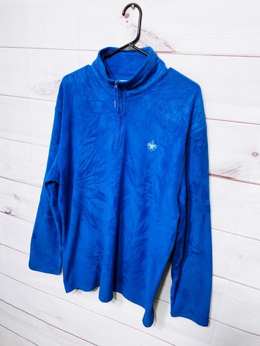 Boy Scouts Of America Adult Fleece 1/4 Zip Pullover Size L Blue Long Sleeve - Picture 3 of 10