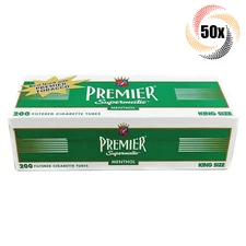 50x Boxes Premier Menthol Green King Size ( 10,000 Tubes ) Cigarette Tubes RYO