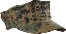 USMC Woodland MARPAT 8-Point Garrison Cap – Marine Corps Cover (Choose Size)