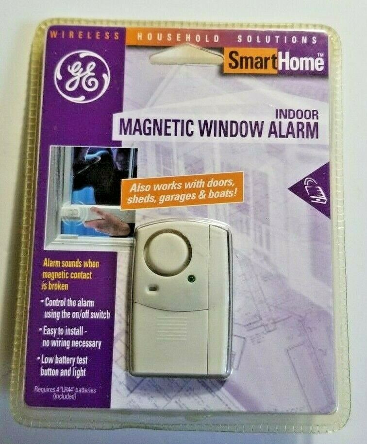 GE Magnetic Window Alarm Wireless Works on Doors Shed Garages+ N