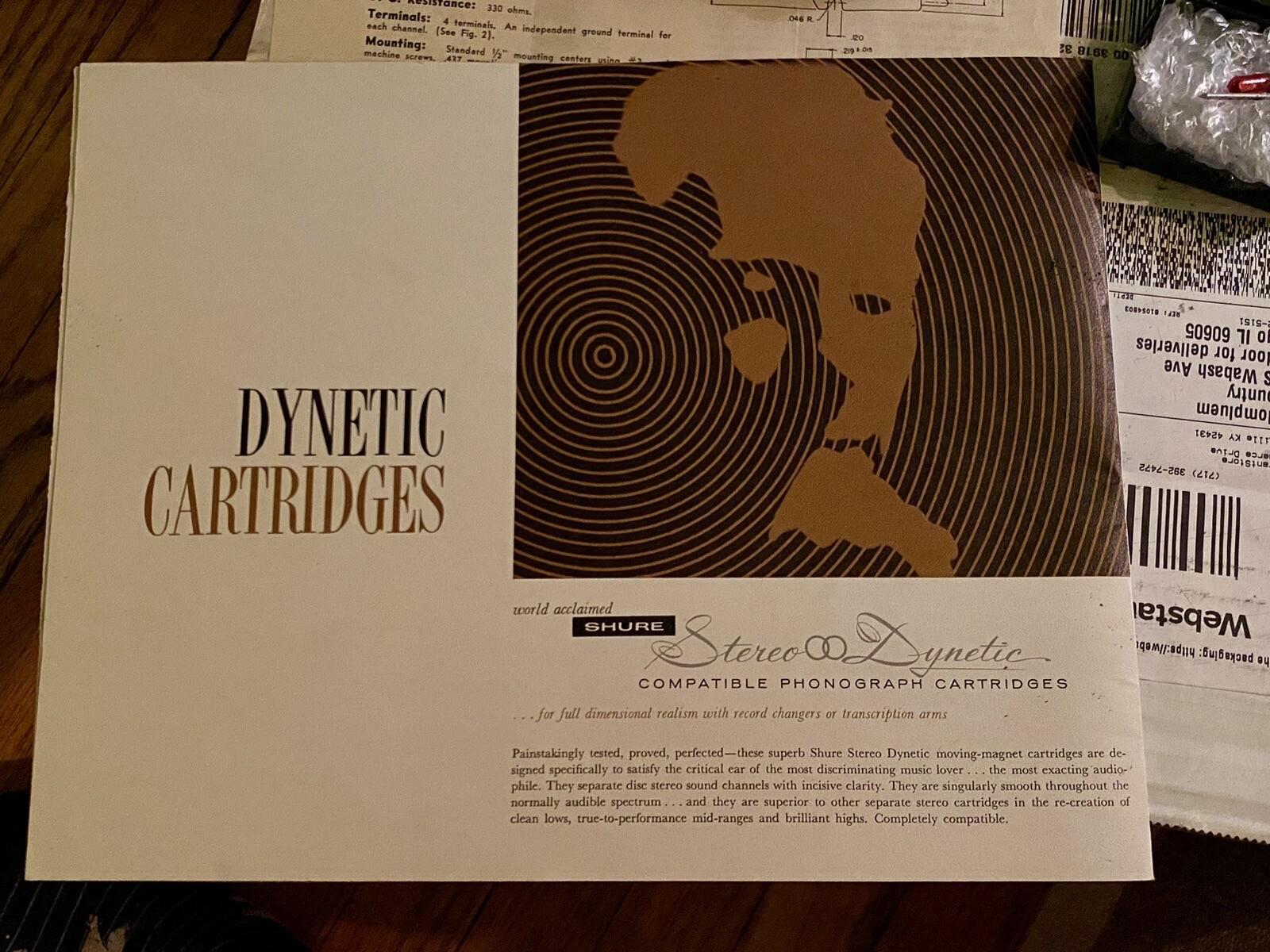 Vintage Shure N3D Stereo Lot Diamond Stylus N7D N8D Part Manuals 1958 eBay