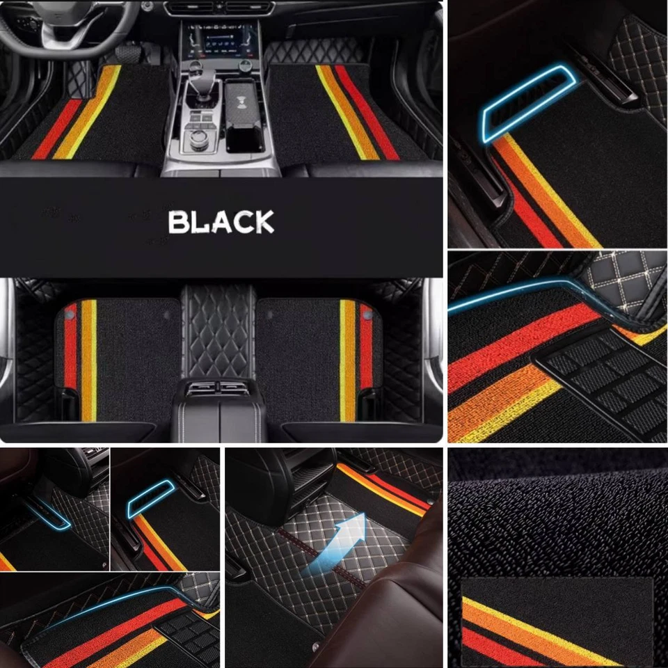 For BMW M1 M2 M3 M4 M5 M6 Car Floor Mat Custom Auto Carpets Rugs All Weather Foto 2 de 4