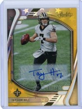 2021 Panini Absolute Football Gold Stars Autograph #68 Taysom Hill #06/10