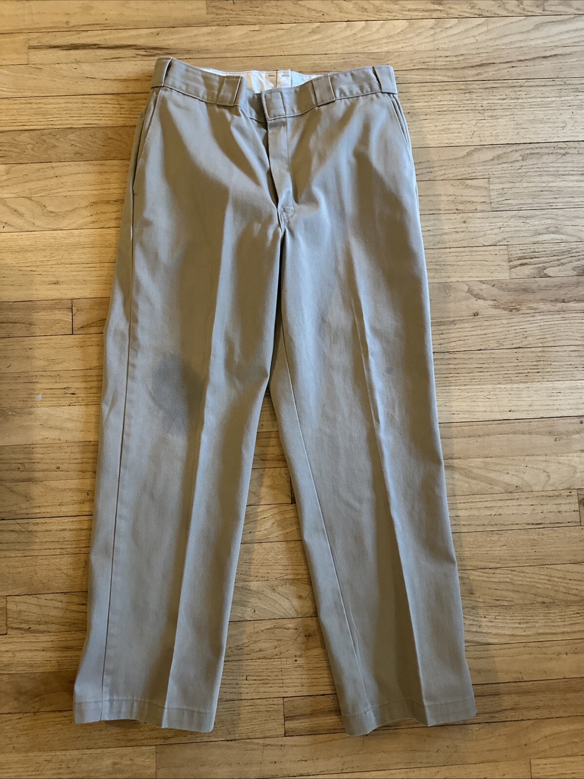 RARE 80s Vintage Dickies 874 Chino Khaki Pant Made In USA 34x30 Ivy League Skate