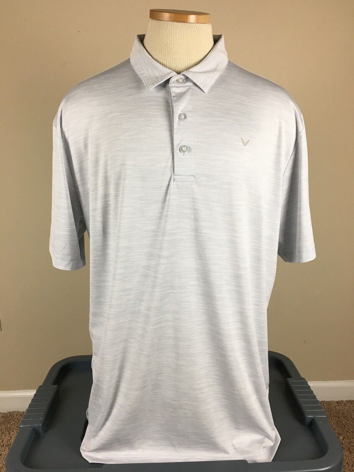 Callaway Opti-Dri Golf Polo Shirt Light Gray Men’s Size XL