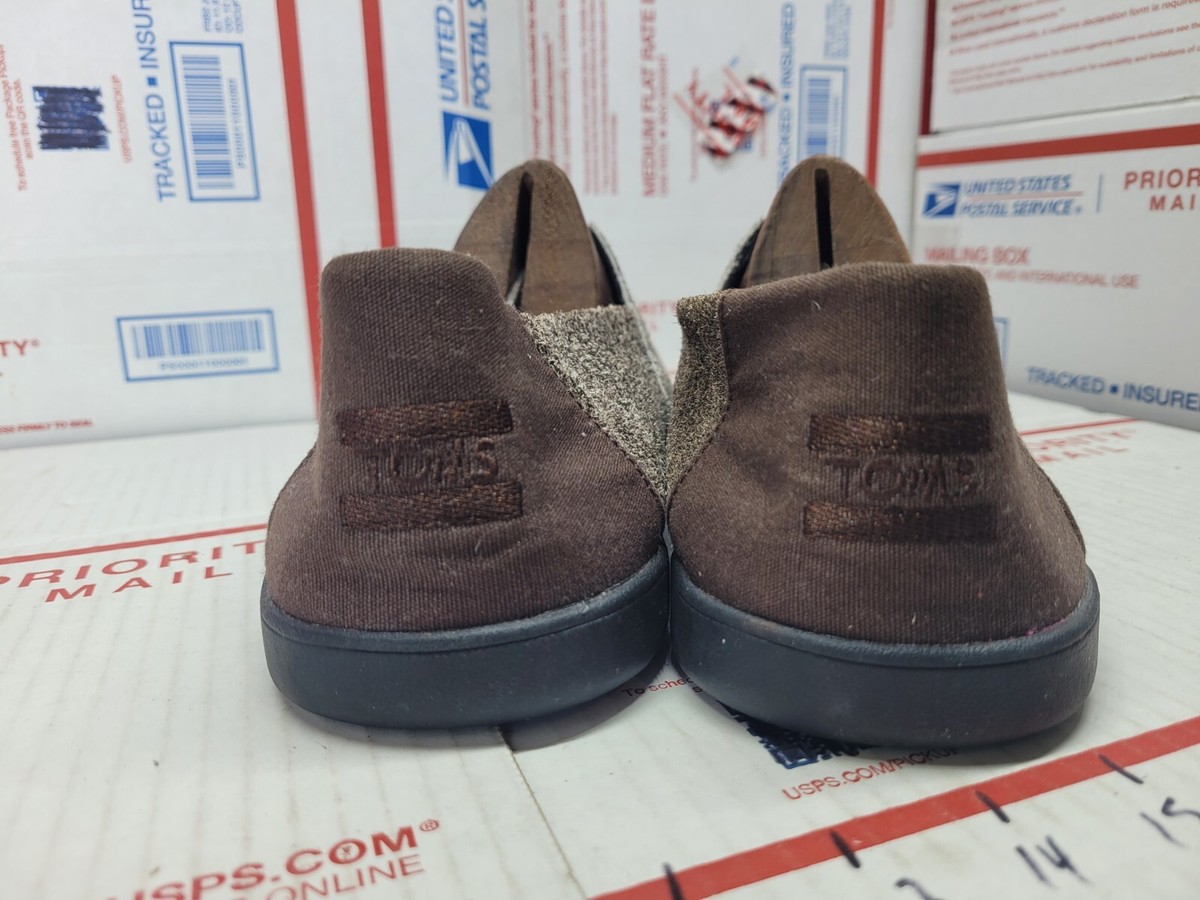 Toms Classic Slip-On Shoes, Shaggy Suede Brown, Mens 11.5 M  display picture 1