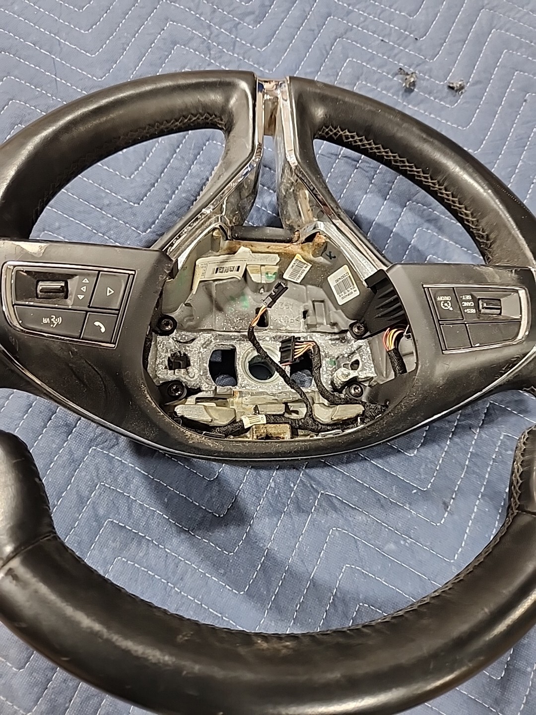 2014-2019 MASERATI GHIBLI S Q4 DRIVER SIDE STEERING WHEEL LEATHER BLACK OEM #83