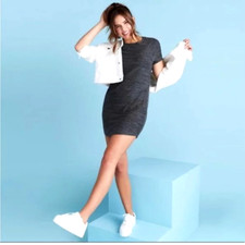 MeUndies Meundies Hacci Shift Dress Size Small Gray