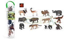 CollectA Tube Box 12 Mini Wildlife Animal Toy Model Figures A1212 Cake Toppers