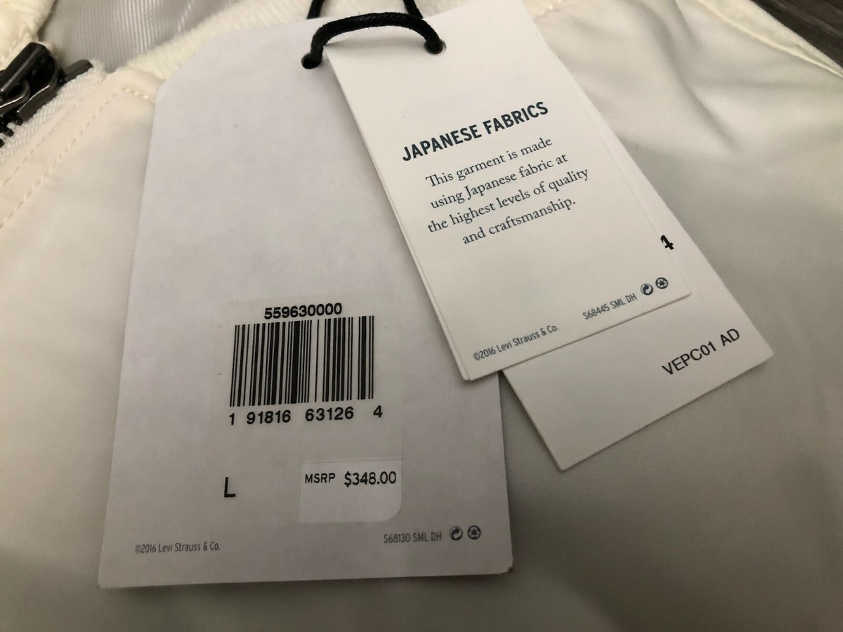 タイガー！ Levi's MADE & CRAFTED Tanker Jacket Japanese Fabric White Mens L