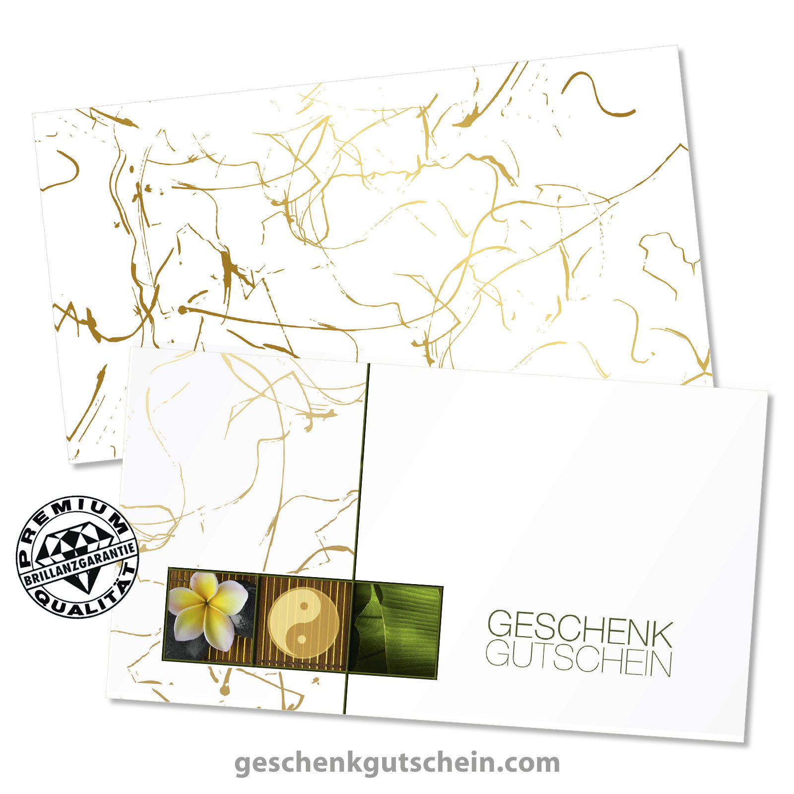 Gutscheinkarten "Standard" + Kuverts für Kosmetik Wellness Phyiotherapie MA1254