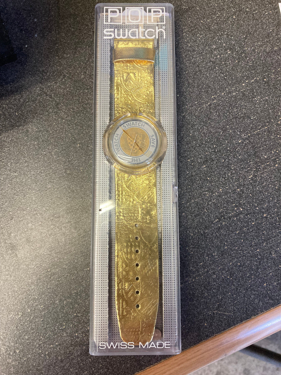 GOLD COLOUR SWATCH WATCH POP WATCH - 90 display picture 2