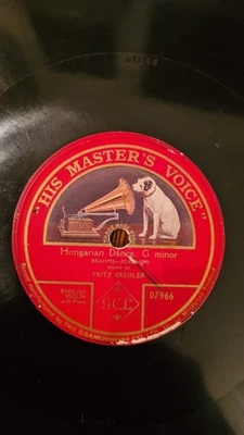 3 x Jascha Heifetz single sided 12" shellac 78rpm 1917-1918, VG. - Image 1 of 4