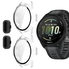 2 Pack Hard PC Screen Protector Case For Garmin Forerunner 165 165 Music 44mm