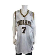 Jermaine O'Neal #7 Indiana Pacers NBA Authentic Sewn Reebok Jersey Men's 56 2XL