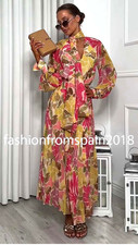 ZARA NEW WOMAN MIDI FLORAL PRINT BOW BELT DRESS XS-XL 2298/057/330