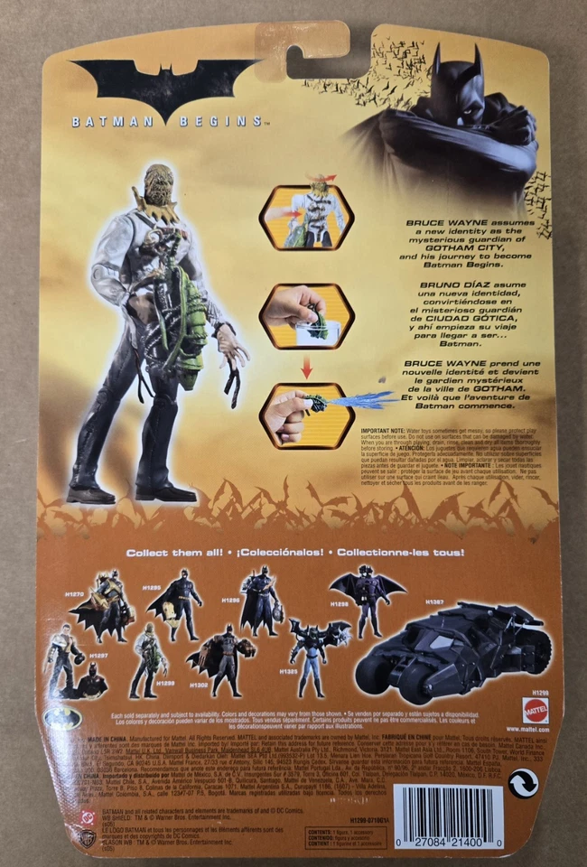 Figura de acción Batman Begins SCARECROW Mattel 2005 nueva embalaje original Foto 2 de 2