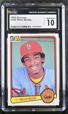 1983 DONRUSS WILLIE MCGEE RC #190 CGC 10