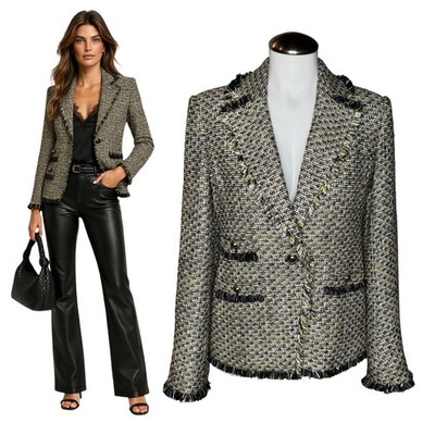$695 VERONICA BEARD  Fabian  Tweed Blazer Jacket   Size 4