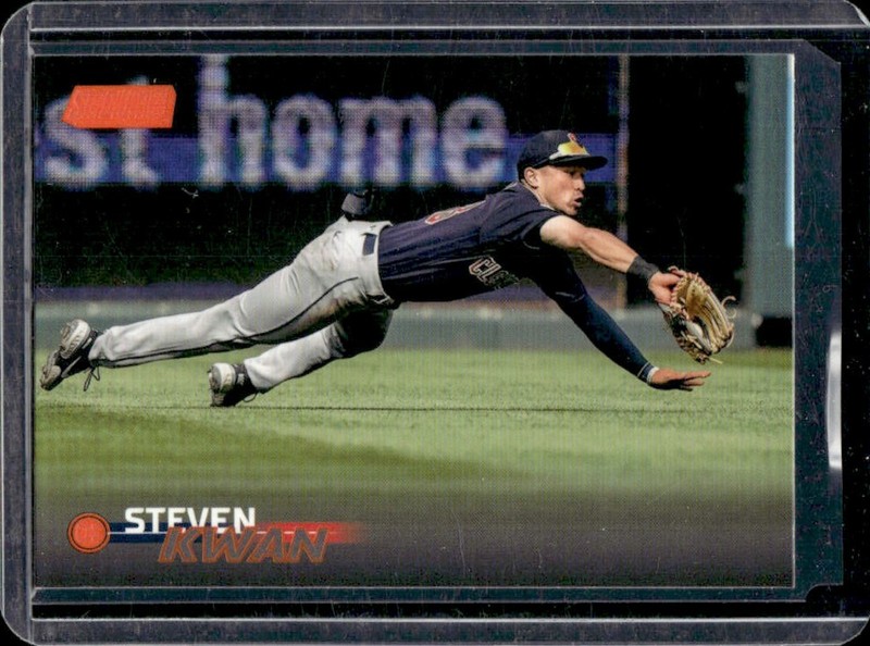 2023 Topps Stadium Club Steven Kwan Orange Foil #/199 Guardians