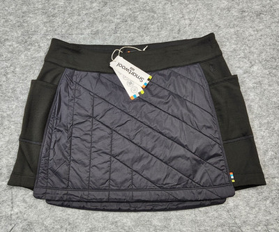 Smartwool Women's L Smartloft Skirt Insulated Pull-On Black Wool Blend