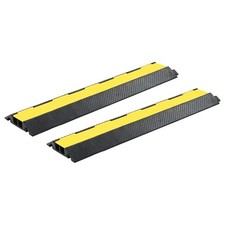 2x Cable Protector Ramps 2 Channels Rubber 101.5cm Wire Road Cover vidaXL