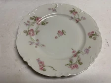 Haviland & Co Limoges China France 7 1/2 Plate Pink Roses