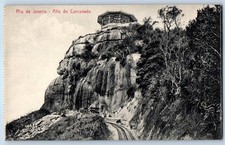 Rio de Janeiro Brazil Postcard Corcovado Mountain 1910 Posted Antique