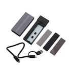 10Gbps Mobile SSD Enclosure Adapter Case Multi-Functional USB Hub Design Black