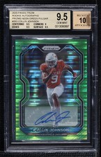 2020 Prizm Rookie Neon Green Pulsar Collin Johnson BGS 9.5 GEM MINT Auto 1b4v