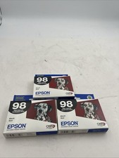 Lot Of 3 Genuine Epson 98 T098120 Black Ink Cartridge NEW SEALED Expired 2011
