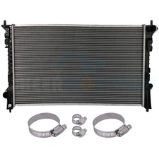 Radiator with Oil Hose Clamps Kit for Ford Edge Taurus Lincoln MKS Mercury Sable