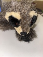 VINTAGE RACCOON Hand Puppet Furry Folk Folkmanis 14" 1980's