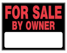Hillman 840030 for Sale by Owner Sign with Space for Fill in, Black and Red P...