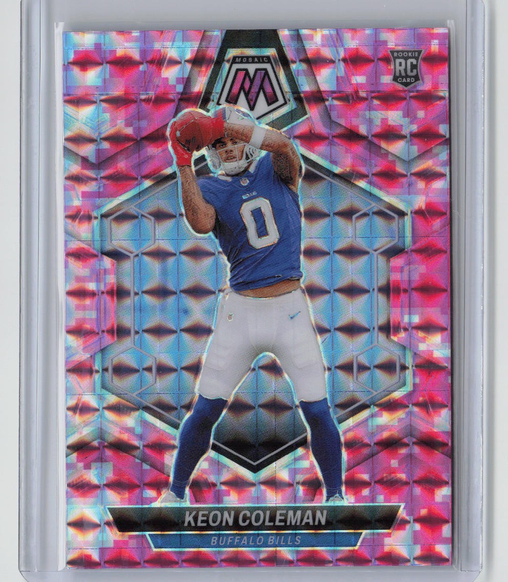 2024 Panini Mosaic #333 Keon Coleman Mosaic Camo Pink