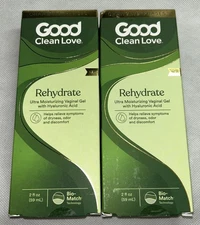 2x Good Clean Love REHYDRATE Ultra Moisturizing Vaginal Gel With Hyaluronic Acid