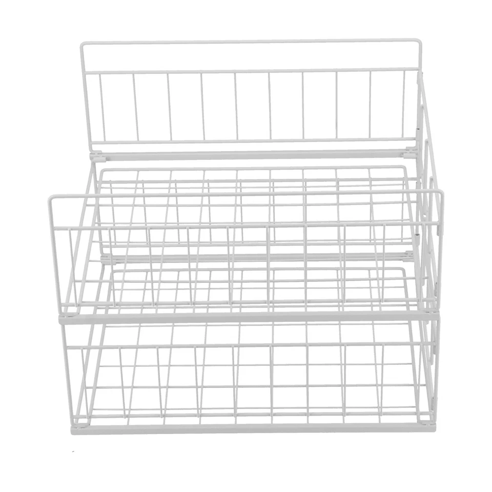 2 Tier Detachable Iron Storage Hanging KitchenBaskets Spice Storage Rack Shelf - Image 3 of 4