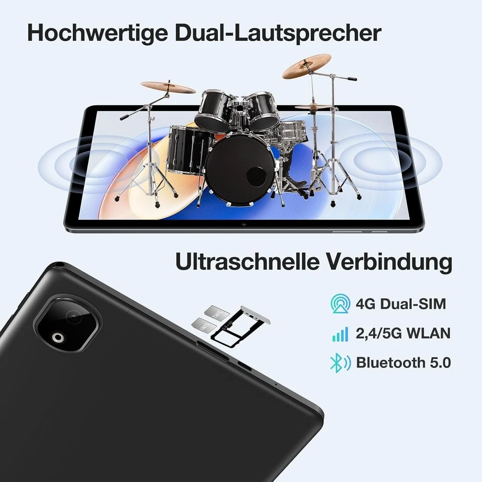 DOOGEE T30E Android 14 Tablet 11 Zoll 9GB RAM 128GB ROM 8000mAh Octa Core LTE - Bild 4 von 4