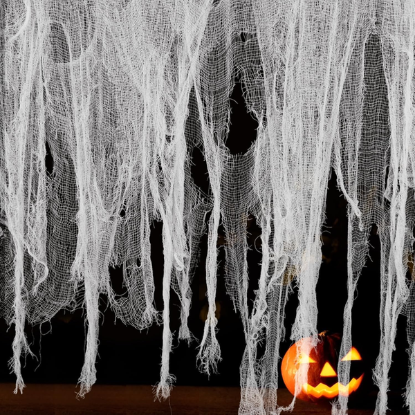 1.5X5.08M Halloween Dekoration Gaze -Gruseliger Stoff - KäSetuch Halloween Dekor-image