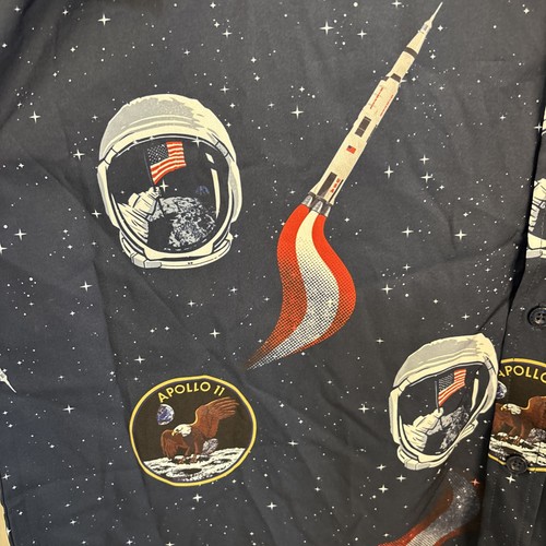 Nuova camicia RSVLTS x NASA Roosevelts S/S XL One Small Step Apollo 11 Moon Landing - Foto 8 di 12