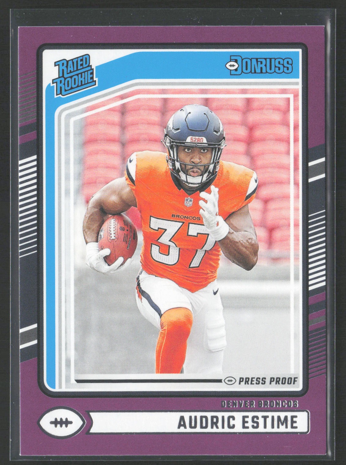 2024 Donruss #335 Audric Estime Press Proof Purple
