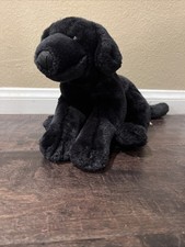 Vintage Animal Alley Black Lab Puppy Dog Plush Stuffed Animal 14  Toys R Us
